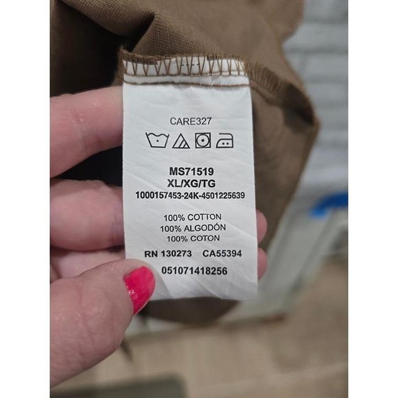 Wrangler Pearl‎ Snap Shirt Mens XL Tan Khaki Canvas Vintage Firm Finish - Picture 5 of 7